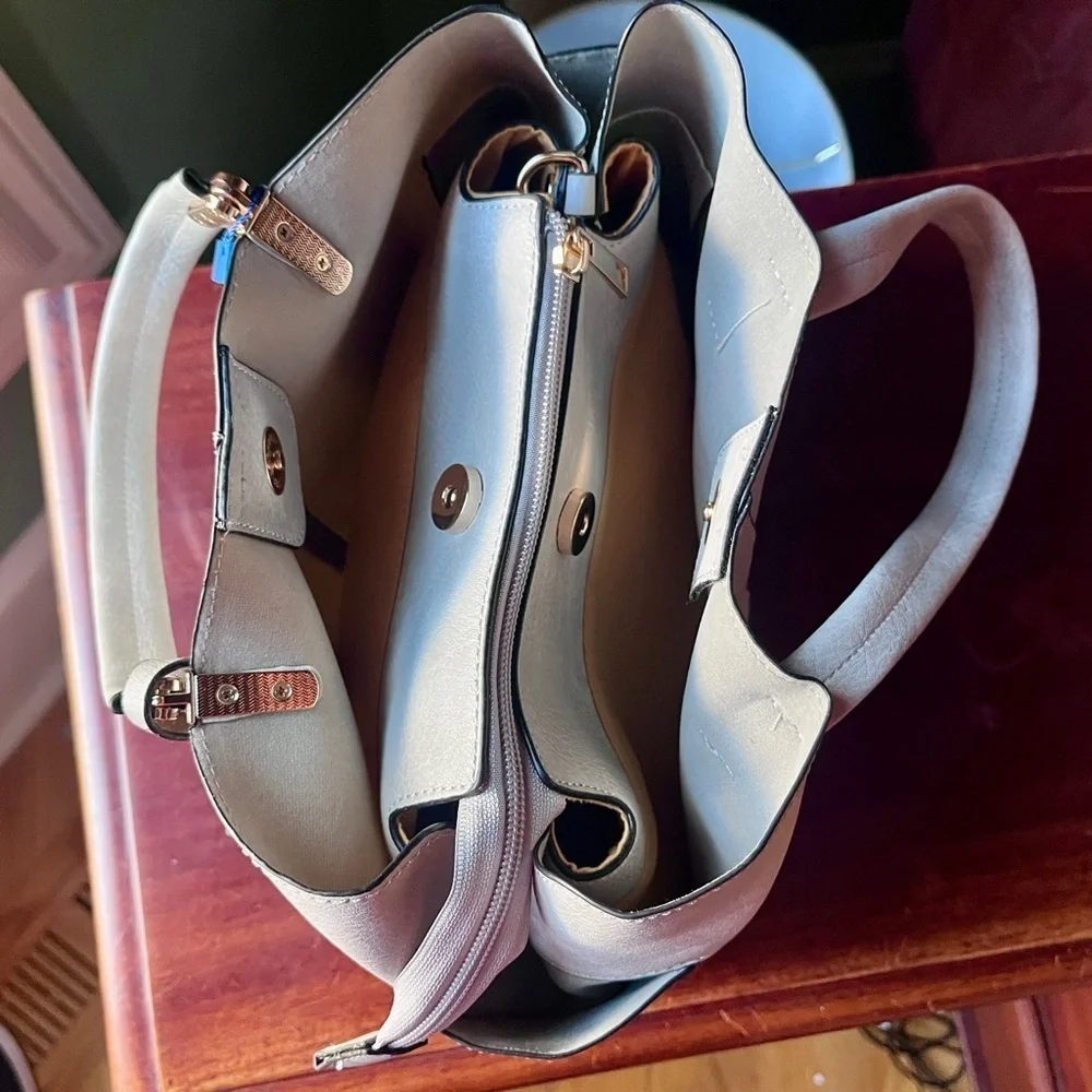 Top Handle Satchel Crossbody Cardholder Faux Leather